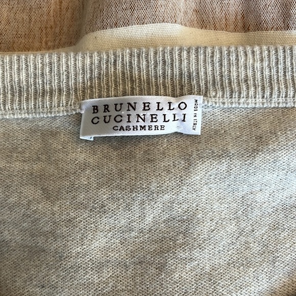 BRUNELLO CUCINELLI
Bead-embellished melange cashmere sweater Light Grey Size XS - Picture 12 of 17